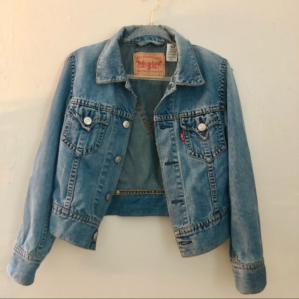 Levis Type 1 Iconic Denim Jacket With Natural Distressing M